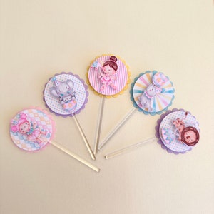 Zirkus Cupcake Topper Pastell Zirkus Thema Geburtstagsdekoration Karneval Topper Pink Mädchen Zirkus Party Karneval Personalisierte handgemachte Cupcake