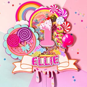 Candyland Cake Topper Sweet One Theme Two Sweet Birthday Summer Candy Cake Decorations Sweets Party Supplies Candy land Winter onederland