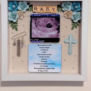 Baby Memorial Shadowbox Miscarriage Keepsake Baby Angel Baby loss Infant loss Funeral Gift Death of child Remembrance gift Still born baby
