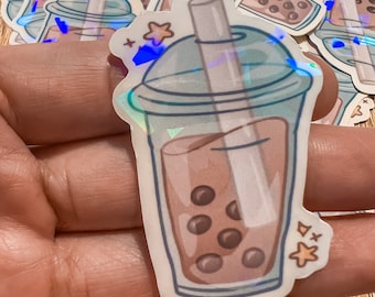 Pearl Milk Tea | Bubble Tea Stickers | Boba | Cute Stickers | Drink | Cute Waterproof Stickers | Journal | Planner | Iced Milk Tea