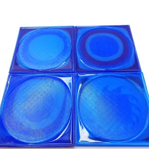 4 Pack Blue Orb Silicone Coasters