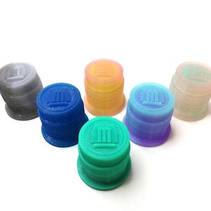 Paquete de 6 tapas de silicona reutilizables multicolores para botellas