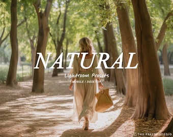 NATURAL Lightroom Presets for Mobile and Desktop | Soft Light Photo Filters | Minimal Editing Presets for Clean Bright Photos
