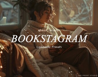 BOOKSTAGRAM Preset Lightroom, Preset Cozy, Preset Moody Academia, Filtro Bookish, Instagram, Preset Lightroom, Filtro Cozy Lightroom