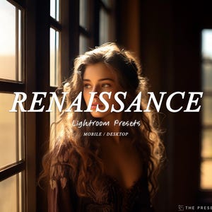 RENAISSANCE Lightroom Presets, Dark Moody Preset, Instagram Boho Photo Editing Filters, Moody Presets, Warm cozy filter, rustic presets