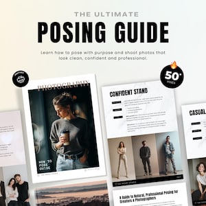 Ultimativer Posing-Leitfaden für Fotografen, mehr als 50 kreative Pose-Ideen für Macher, inklusive Tipps und Tricks, digitaler Download, druckbare PDF-Datei