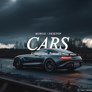 Predefinições do Lightroom para carros, predefinições de luxo para Instagram para dispositivos móveis e desktop, predefinições de corridas de carros Moody, predefinições de estética automotiva para veículos