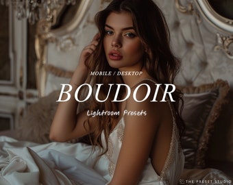 Presety do Lightrooma BOUDOIR, Presety do urządzeń mobilnych i komputerów stacjonarnych, Presety do Instagrama, Filtr do zdjęć buduarowych, Presety do luksusowych blogerów, Presety do bielizny
