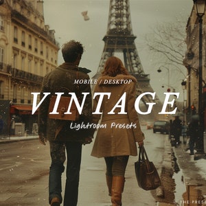 VINTAGE Lightroom Preset, Retro Film Influencer Presets for Bloggers, Instagram Film Grain Filter, Vintage Analog presets, Vintage Filter