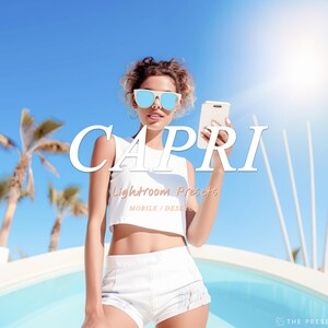 CAPRI Lightroom Presets, Sea Instagram Blogger Desktop Lifestyle presets, Summer Preset, Vibrant Filters, Bright filter, Bright Presets