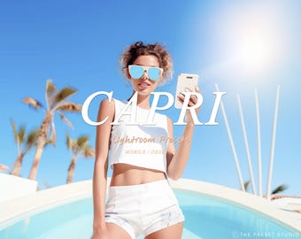 CAPRI Lightroom-presets, Sea Instagram Blogger Desktop Lifestyle-presets, zomerpreset, levendige filters, helder filter, heldere voorinstellingen