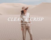 CLEAN & CRISP Lightroom preset, Clean lightroom presets, Instagram Influencer preset for Lifestyle Blog, Blogger Preset, Best Presets