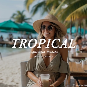 TROPICAL Lightroom Presets, Tropical Influencer Presets, Jungle Aesthetic, Travel Lifestyle Instagram filter, Vibrant filters, Island preset