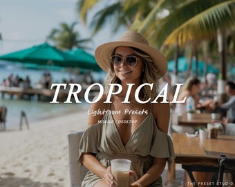 TROPICAL Lightroom Presets, Tropical Influencer Presets, Jungle Aesthetic, Travel Lifestyle Instagram filter, Vibrant filters, Island preset