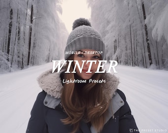 WINTER Lightroom Presets, Snow Presets, Winter Xmas Presets, Photo Filter Instagram, Holiday Presets, White Presets, seasonal presets
