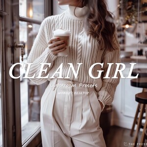 CLEAN GIRL Lightroom Presets, Girly presets, Aesthetic Preset, Bright Light Filter, Popular Natural Look Preset, Mobile and Desktop Presets