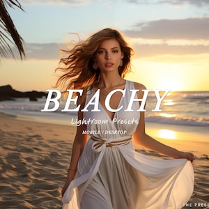 BEACHY Lightroom Presets, Blue Tropical presets, Summer Filter, Beach Presets, Glowing Presets, Blue Presets, vibrant filter, beach presets