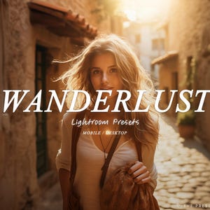 WANDERLUST Lightroom Presets, travel preset, blogger film preset, Desktop Preset, Natural Aesthetic Preset, Outdoor lightroom presets