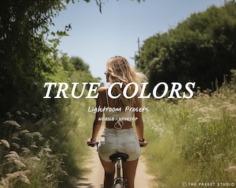 Ajustes preestablecidos de Lightroom TRUE COLORS, ajuste preestablecido colorido de estilo de vida para Instagram, el mejor filtro de fotos natural, filtro natural, ajustes preestablecidos vibrantes