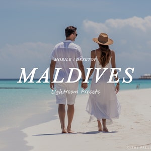MALDIVES  Lightroom Presets, Instagram Presets, Vibrant Blogger Summer Presets, Beach Presets, Travel Influencer Presets, Beach presets