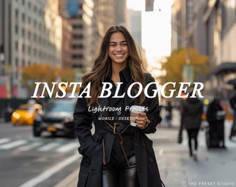 INSTAGRAM BLOGGER Lightroom Presets, Mobile Popular Lightroom Presets, insta presets, blogger presets, blogging filters, influencer filter