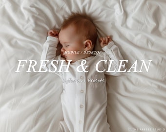 FRESH & CLEAN Lightroom Presets, Newborn Preset, Baby Presets, Bright Clean Presets, Light Airy, Mommy Blogger Instagram Presets
