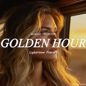 GOLDEN HOUR Paramètres prédéfinis Lightroom, paramètres prédéfinis LIGHTROOM pour mobile, paramètre prédéfini chaleureux, filtre Instagram, paramètre prédéfini Lightroom pour mobile, paramètre prédéfini de bureau