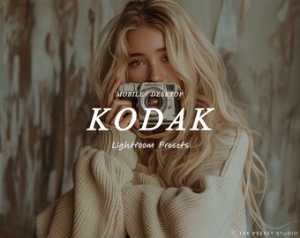 KODAK Lightroom Presets, Analog Film Preset, Mobile Presets, Vintage Retro Filter, Polaroid filter Grain presets, Instagram Preset, filters