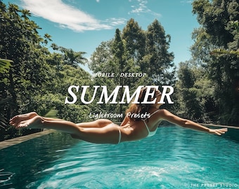 SUMMER Lightroom Presets, Influencer Presets, Seasonal Presets, Blogger presets, Vibrant lightroom presets for desktop and mobile,