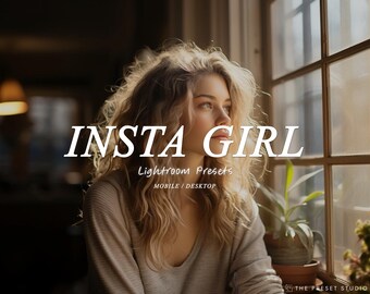 Préréglages Lightroom pour influenceurs Instagram (mobile et ordinateur), filtres photo esthétiques épurés et féminins, retouche de luxe pour selfies de blogueuses