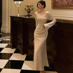 Women's Maxi Dress Fashionable Long Sleeves Ladies Formalwear Clothes zdjęcie 7