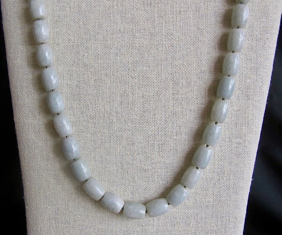 Ming’s Honolulu 18” Green Jade Cylinder Necklace … - image 4