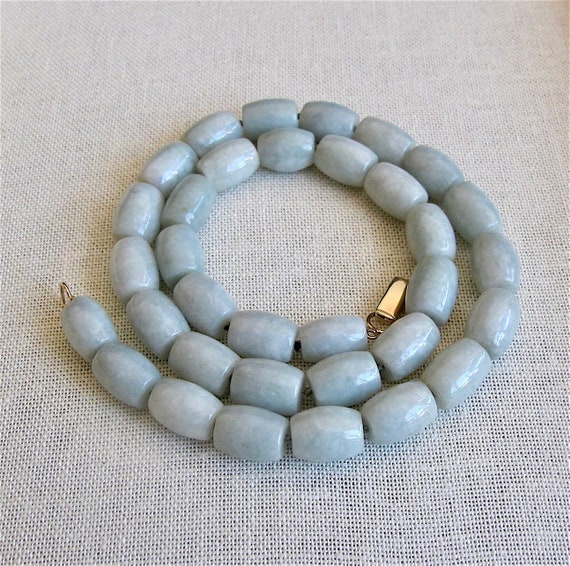 Ming’s Honolulu 18” Green Jade Cylinder Necklace … - image 7