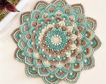 Modèle au crochet fleur Asteria - adapté aux débutants, téléchargement numérique, projet fait main