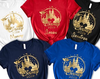 Personalized Disney  Shirt, Matching Disney Vacation Shirts, Custom Disney World Tee, Disney Castle 2026 Shirt, 2027  Disney tee