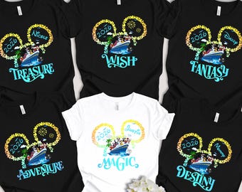Disney Cruise Line Shirt,  DCL Adventure, Magic, Wonder, Dream, Fantasy, Wish, Treasure, Destiny