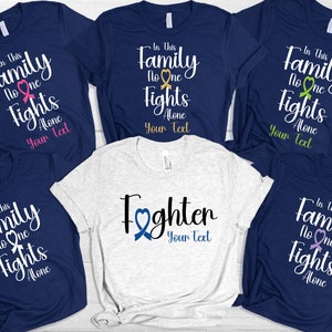 In This Family No One Fights Alone Shirt, Family Cancer Fight Shirt, Family Cancer Shirt, Cancer Support Shirt, Breast Cancer Awareness Tee