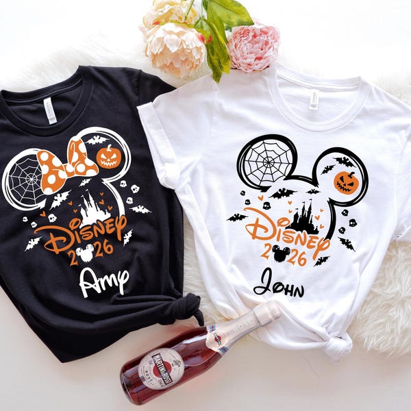 Disney Halloween Shirt, 2026 Disney Halloween Shirt,Mickey Minnie Halloween Shirt,Halloween Family Shirt
