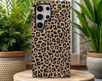 LEOPARD PRINT Phone Case for Samsung Galaxy s26 s25 s24 s23 s22 s21 s20 Google Pixel 9 8 7 Tough Phone Case Cute Animal Print Gift for Her