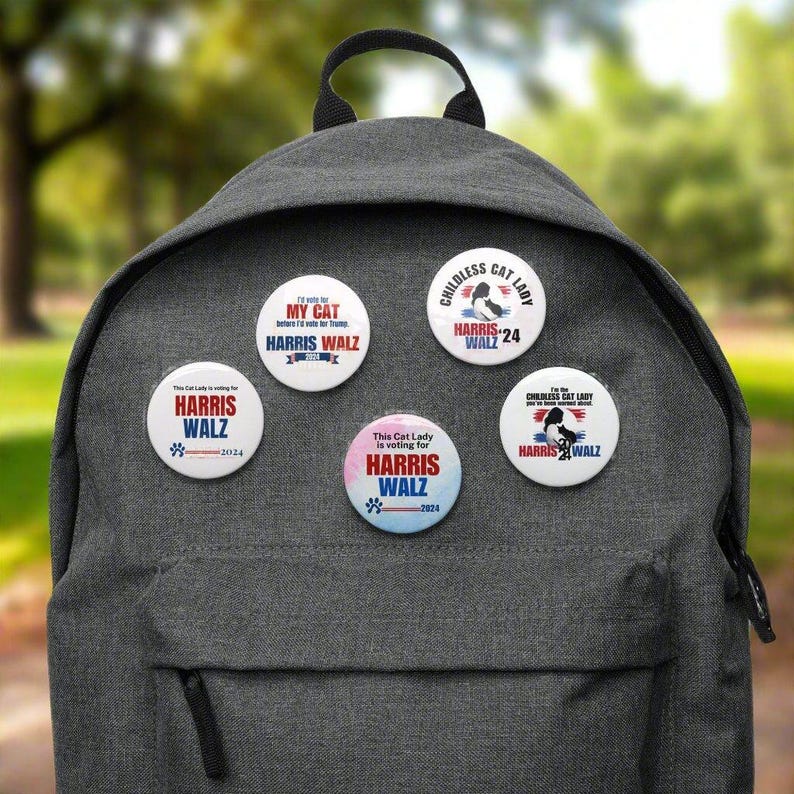 Harris Walz '24 Set of 5 Pin Buttons - Etsy