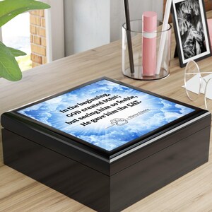In the Beginning Cat Lover Jewelry Box