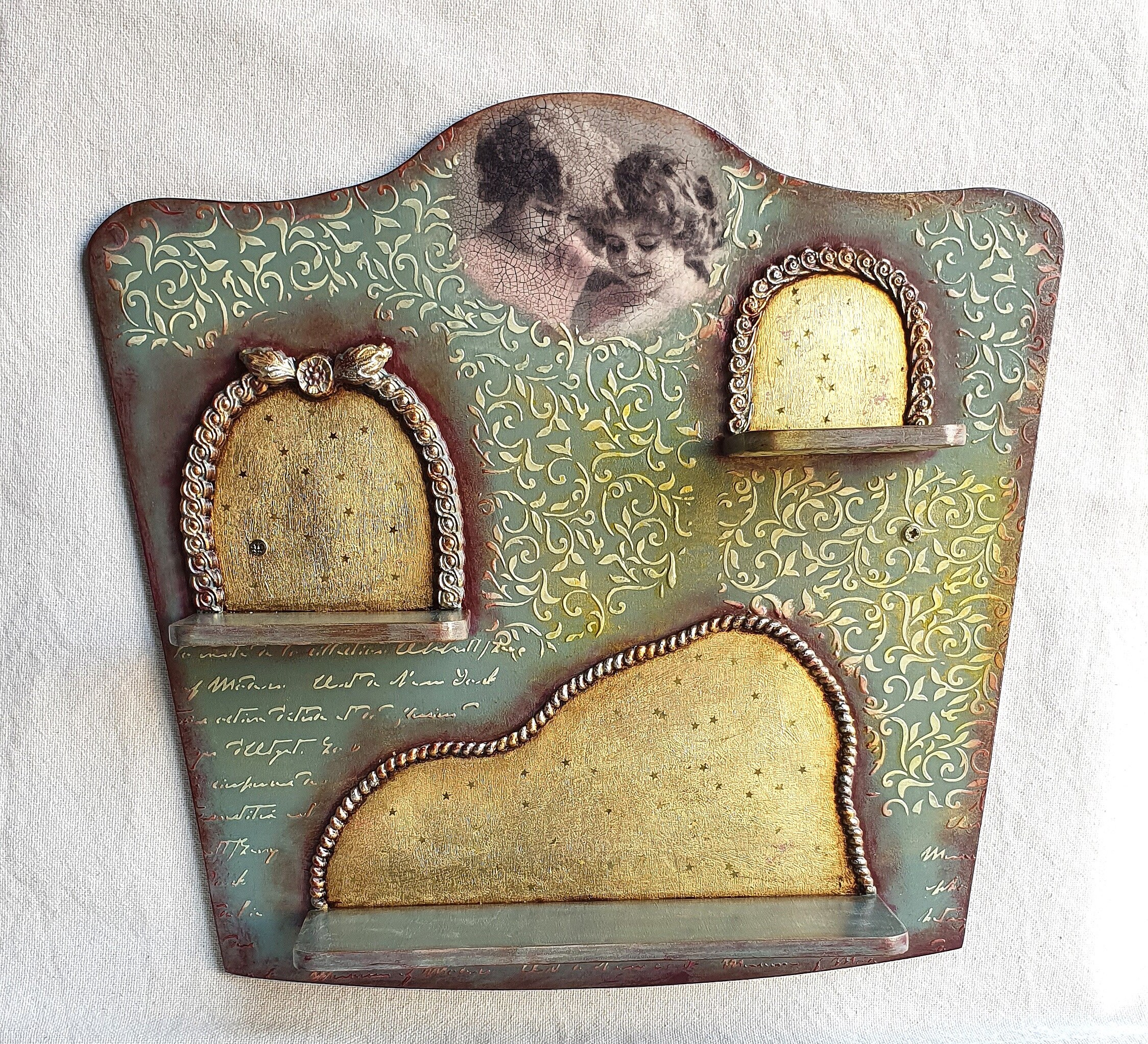 Shelf Made and Decorated by Hand. Bottles Nail Polish Miniatures Etsy