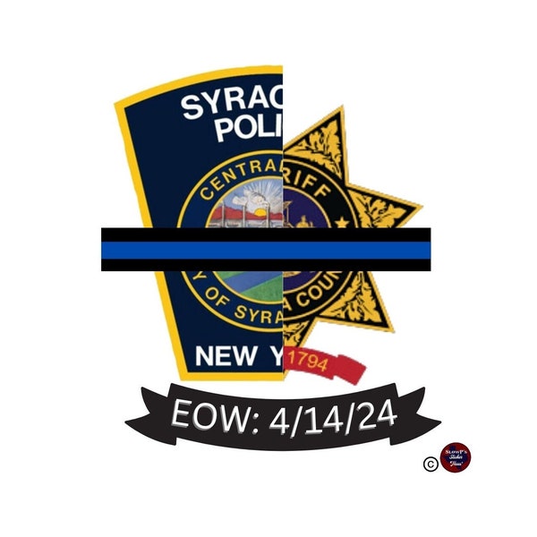 Onondaga County Sheriff/SPD Tragedy EOW Sticker - Profits Donated