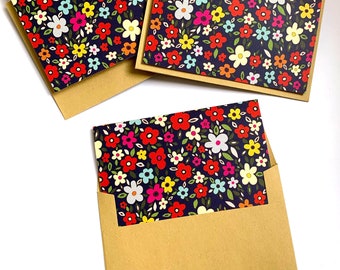 Mod Floral Notecard Set