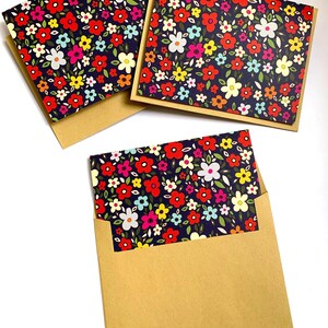 Ensemble de cartes de correspondance florales Mod