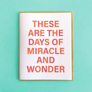 das sind die Tage des Wunders und der Wunder - Karte