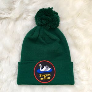 Elegant as Hell Pom Pom Beanie