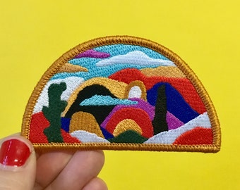 Half Moon Landscape- Iron on Patch