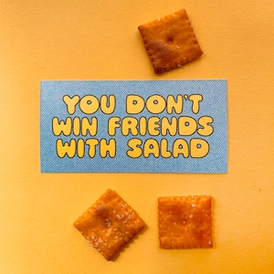 You Don&#39;t Win Friends with Salad-weatherproof sticker
