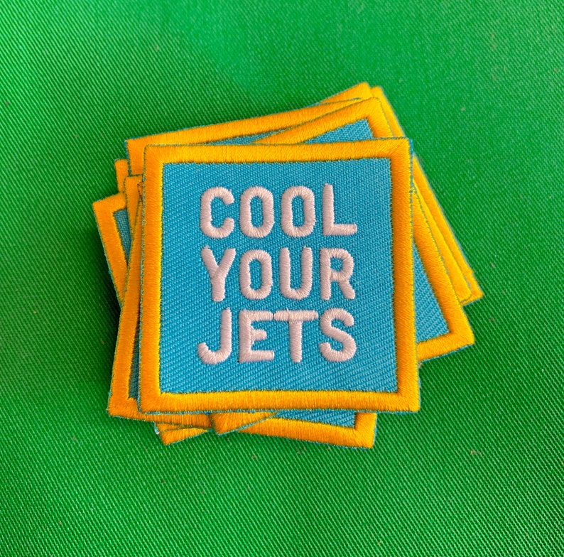 Cool Your Jets Iron on Patch image 1